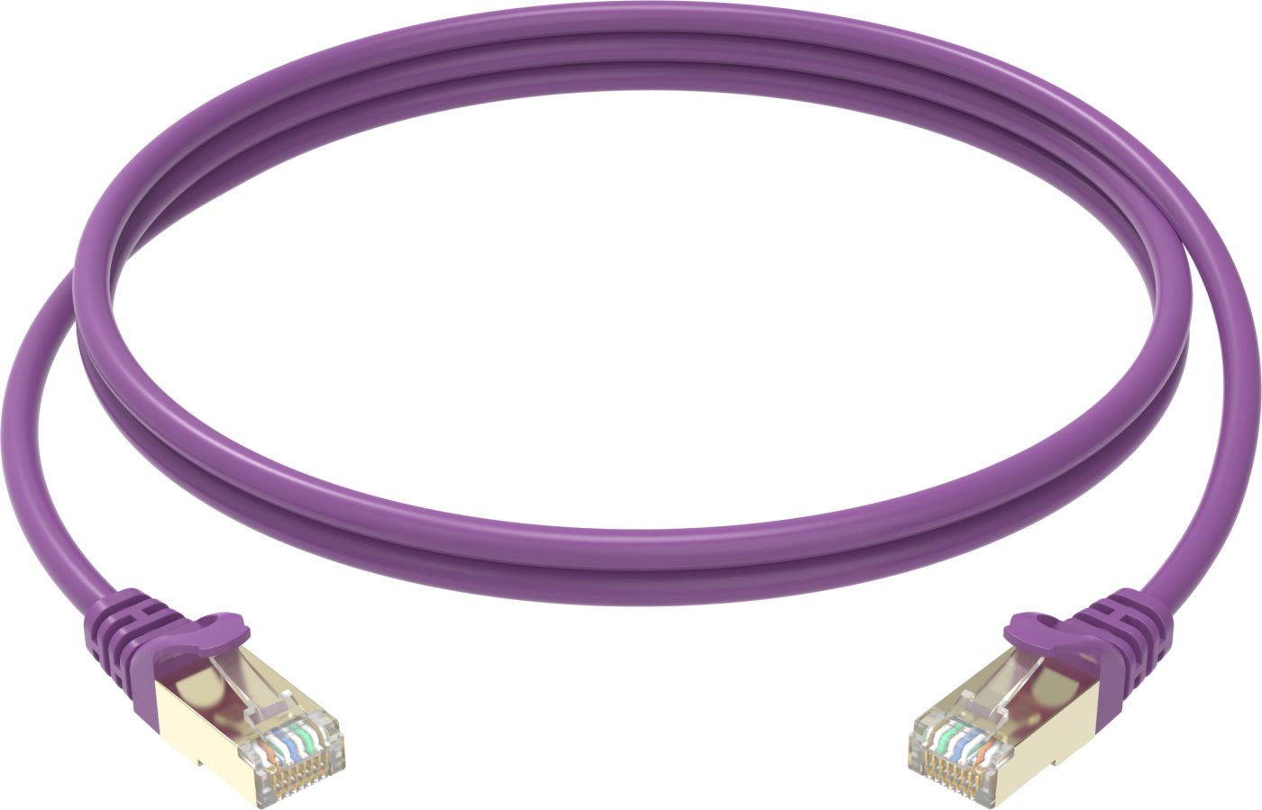 Conexpro slim patch kabel STP, CAT6A, 5m, fialový