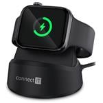 CONNECT IT Bezdrôtová nabíjačka WatchCharger kompatibilná s Apple, čierna