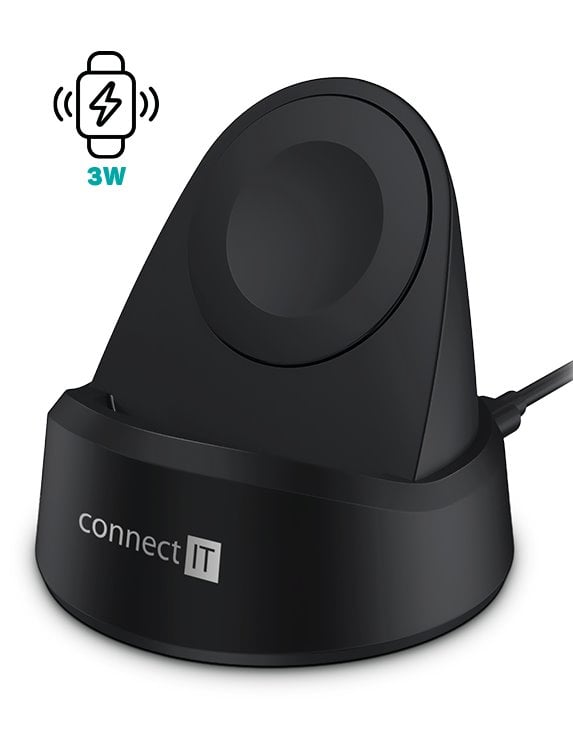 CONNECT IT Bezdrôtová nabíjačka WatchCharger kompatibilná so zariadením Samsung, čierna