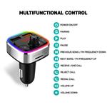 CONNECT IT CarRGB Bezdrôtový FM vysielač, 2xUSB+MicroSD, STRIEBORNÝ