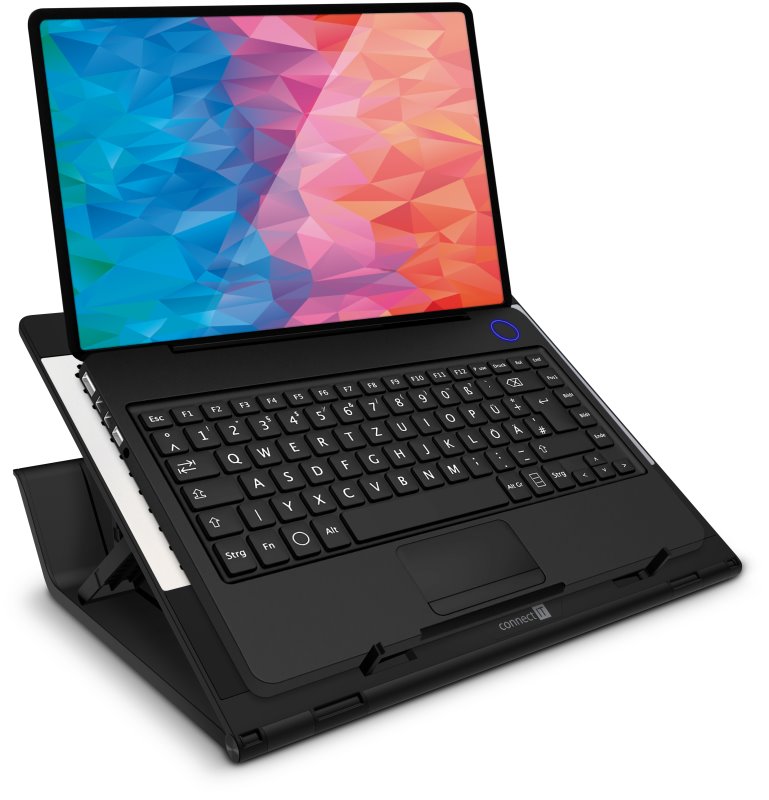 CONNECT IT Chladiaca podložka FrostBlast pod notebook s modrým podsvietením