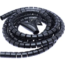 Connect IT CI-514 - Pás na viazanie káblov, rúrka, dĺžka 2,50 m a šírka 20 mm, čierny