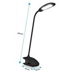 CONNECT IT CLIP stolní Led lampička s klipem, ČERNÁ