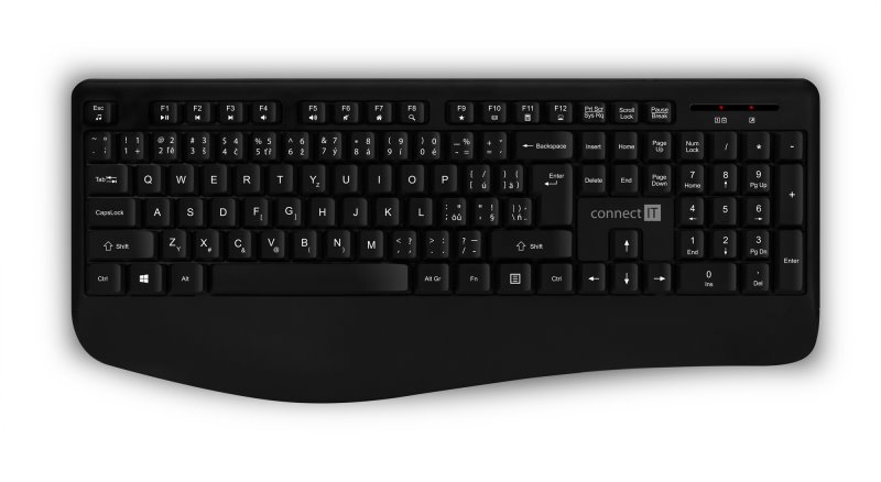 CONNECT IT Combo bezdrôtová čierna klávesnica + myš, CZ + SK rozloženie