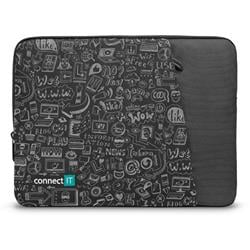 CONNECT IT Doodle pouzdro pro notebook 15.6", černé