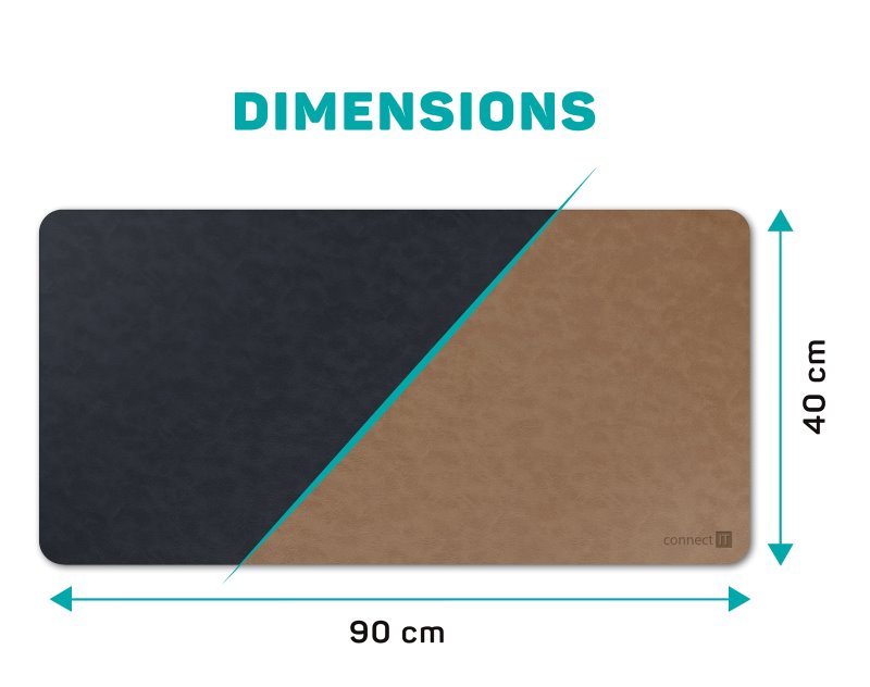 CONNECT IT DoubleColor podložka pod klávesnici a myš, MODRÁ+SVĚTLE HNĚDÁ
