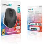 Connect IT Dual SmartSwitch bezdrátová myš, USB-A + C, šedá