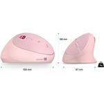 CONNECT IT FOR HEALTH LADIES PINK ergonomická vertikální myš, bezdrátová