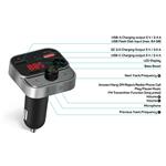 CONNECT IT InCarz Bezdrôtový FM vysielač, 2x USB-A + 1x USB-C, ANTRACITE