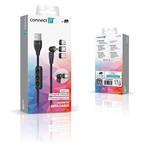 CONNECT IT Magnetic PowerLink 3in1 kabel (USB-C/Lightning/MicroUSB), 2m