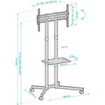 CONNECT IT Mobilný stojan Wheelie III a držiak na jednu obrazovku 37" - 70"