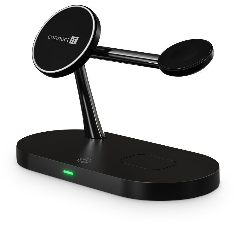 CONNECT IT MultiCharge 5 v 1 MagSafe Wireless Fast Charge, černá
