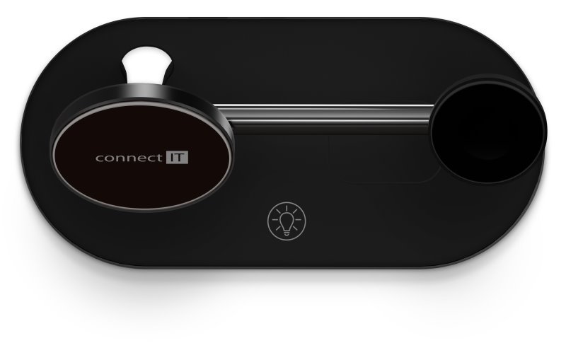 CONNECT IT MultiCharge 5 v 1 MagSafe Wireless Fast Charge, černá