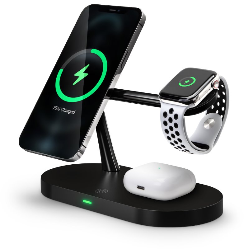CONNECT IT MultiCharge 5 v 1 MagSafe Wireless Fast Charge, černá