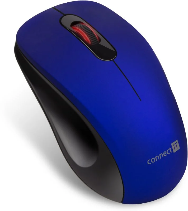 Connect IT MUTE bezdrôtová optická tichá myš, modrá CMO-2230-BL