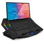 Connect IT NEO RGB chladiaca podložka pod notebook, čierna