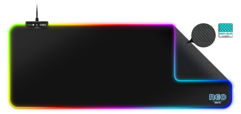 Connect IT NEO RGB podsvietená podložka pod myš a klávesnicu, veľ. L CMP-3100-LG