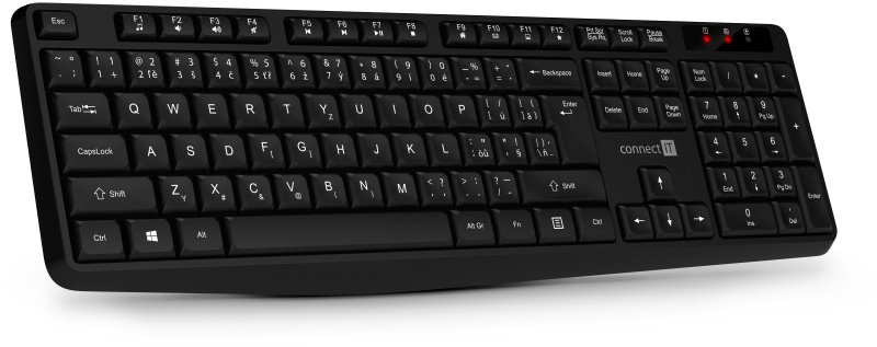 CONNECT IT OfficeBase Wireless Combo Bezdrôtová čierna klávesnica + myš