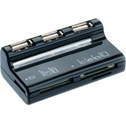 Connect IT USB COMBO hub 3 porty + čítačka kariet BOOT čierna