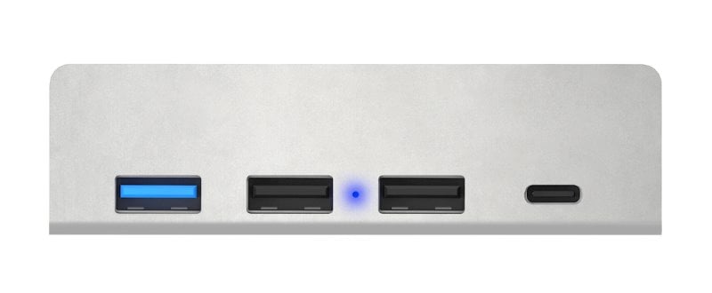 CONNECT IT USB DeskHub 4v1 pre stolný počítač, strieborná