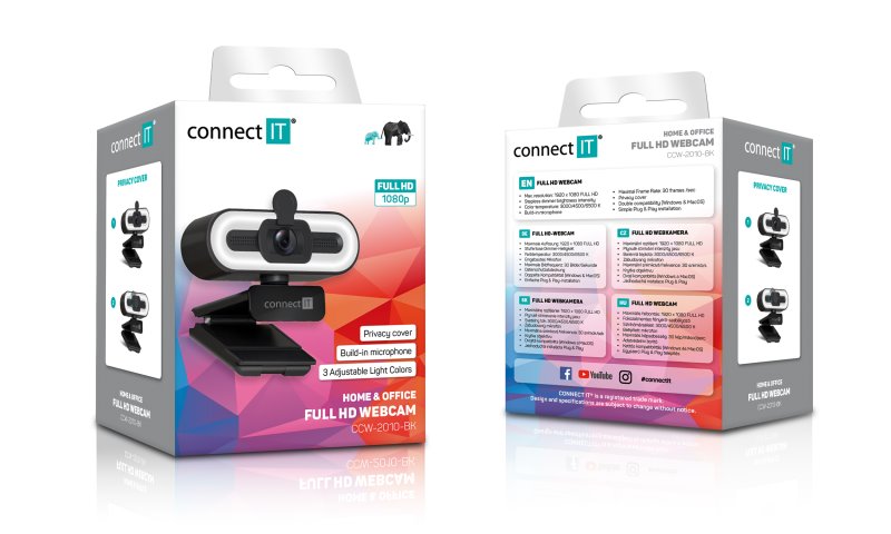 CONNECT IT WebYouSee Pro webová kamera s rozlíšením Full HD