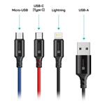 Connect IT Wirez 3v1 USB-C & microUSB & Lightning, 1,2 m