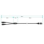 CONNECT IT Wirez 4v1 1x USB-C, 1x Lightning, 1,25 m, ČIERNA