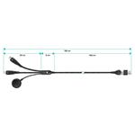 CONNECT IT Wirez 6v1 1x USB-C 1x Lightning 1x nabíjačka pre hodinky 1,25 m ČIERNA