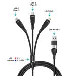 CONNECT IT Wirez 6v1 2x USB-C, 1x Lightning, 1,25 m, ČIERNA
