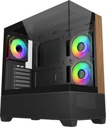 Cooler Master Elite 690 Wood, čierna