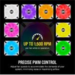 Corsair QL120 RGB, 3× 120 mm, biely