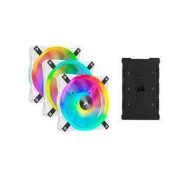 Corsair QL120 RGB, 3× 120 mm, bílý