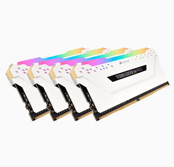 CORSAIR Vengeance RGB PRO 32GB (4x8GB) DDR4 3600MHz CL18, biela CMW32GX4M4C3600C18W