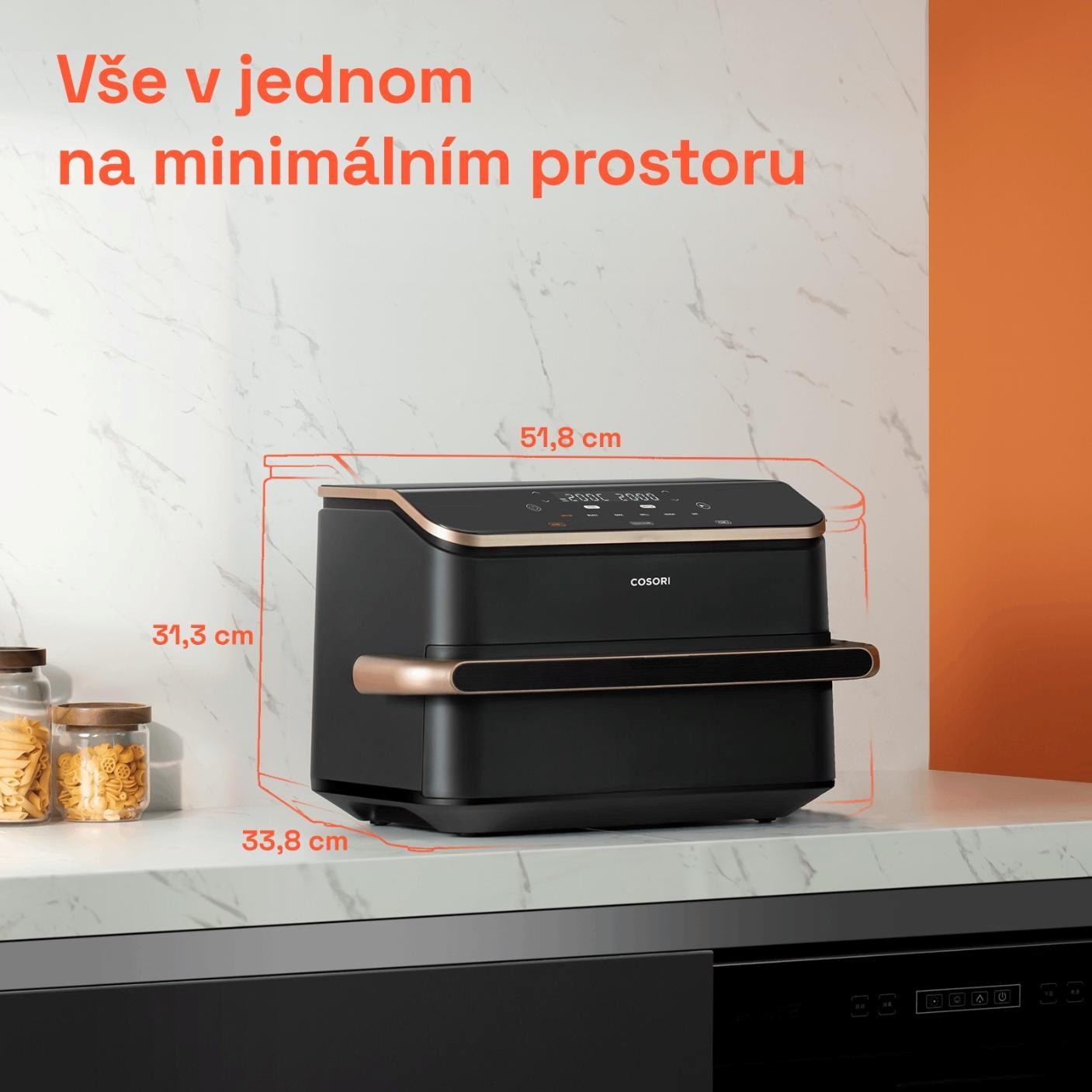 Cosori Dual Blaze TwinFry, keramika, černá