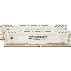 Crucial Ballistix Sport LT White DDR4 16GB (2x8) 3000MHz CL15 1.35V Single Ranked
