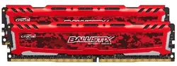 CRUCIAL DDR4 32GB (Kit 2x16GB) 2400MHz CL16, červený chladič