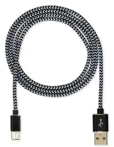CUBE1 nylonový dátový kábel USB > USB-C, 1 m, čierny