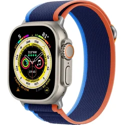Cubenest Apple Watch Remienok Trail Loop MODRÝ s oranžovou/modrou (42-49 mm)