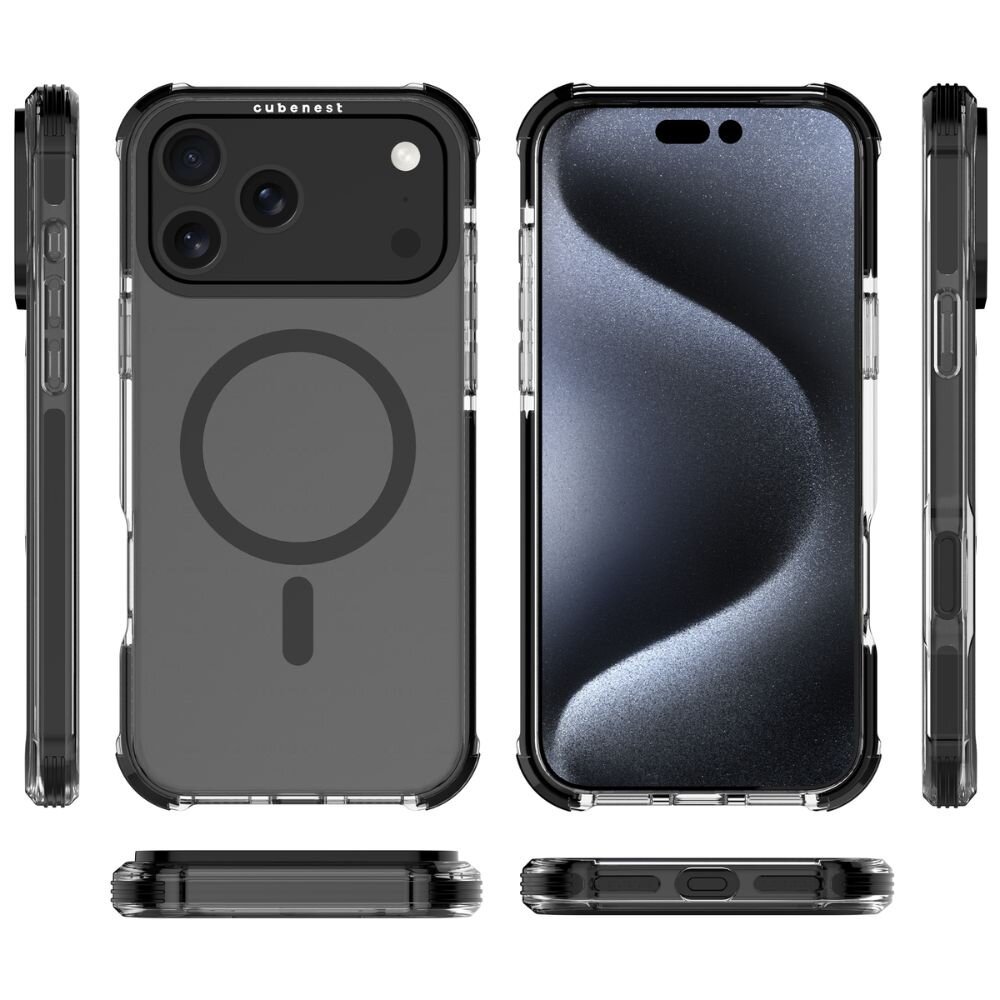 Cubenest Kryt na iPhone 17 Pro Max MagPro Strong Guard černý