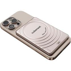 Cubenest Magnetická bezdrátová powerbanka SlimDual 5000 mAh S1B3D - zlatá