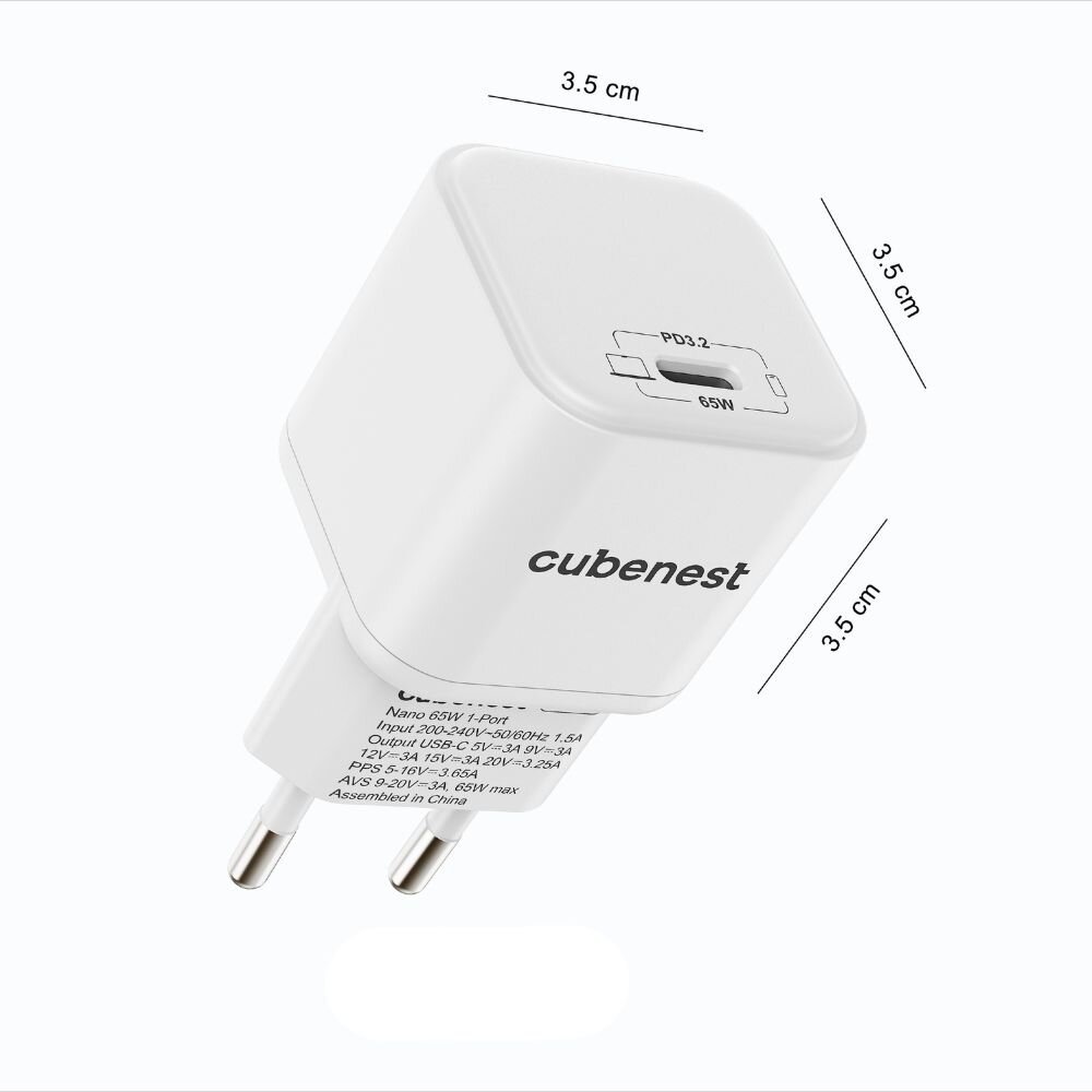 Cubenest PD Nano adaptér 65 W N1D65 biely