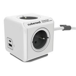 Cubenest PowerCube Extended USB C+C PD 35 W 1,5 m - šedá