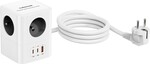 Cubenest PowerCube Extended USB PD 30 W 2xA+C, 1,5 m, sivá