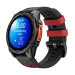 Cubenest Premium Silicone Garmin QuickFit Band BLACK/RED 26mm