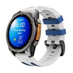 Cubenest Premium Silicone Garmin QuickFit Band WHITE/BLUE 26mm