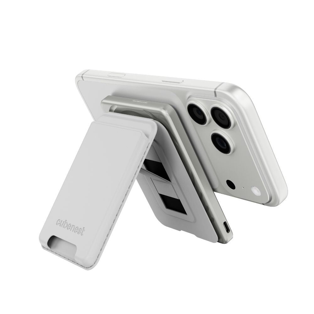 Cubenest Qi2 Magnetická bezdrátová powerbanka SlimDual 5000 mAh SQ1B3D - stříbrná