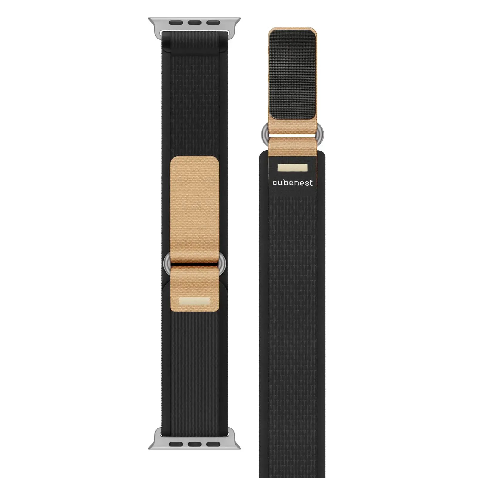 Cubenest Řemínek na Apple Watch Trail Loop BLACK with black(42-49mm)