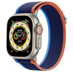 Cubenest Řemínek na Apple Watch Trail Loop BLUE with orange/blue (42-49mm)