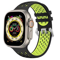 Cubenest Sportovní řemínek na Apple Watch Sport Band BLACK with Yellow(42-49mm)