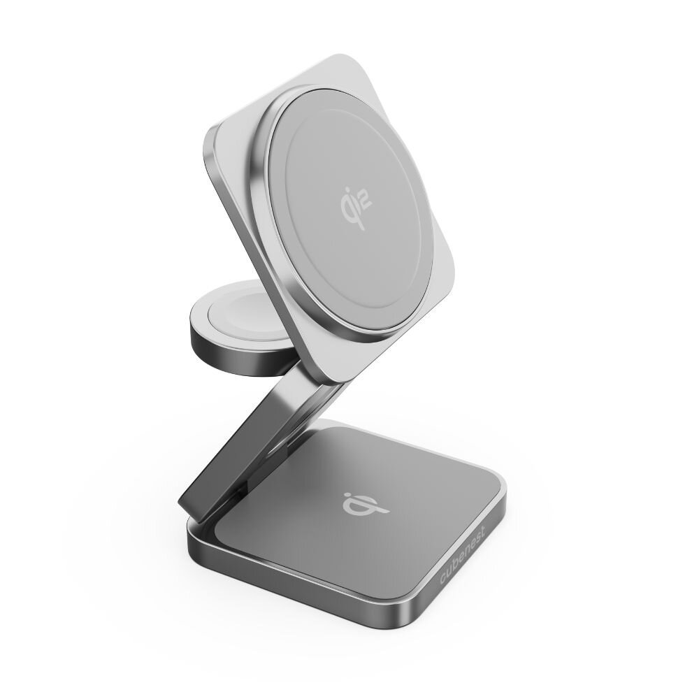 Cubenest SQS312 Fold Pro Qi2 3v1 magnetická nabíjačka pre Samsung sivá